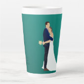 Tasse Latte Bridal Couple, skin tones light (Devant)