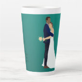 Tasse Latte Bridal Couple, skin tones Variation 5 (Devant)