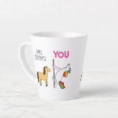 Tasse Latte Bridesmaid Unicorn Funny Mariage (Angle gauche)
