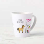 Tasse Latte Bridesmaid Unicorn Funny Mariage (Angle droit)