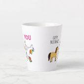 Tasse Latte Bridesmaid Unicorn Funny Mariage (Devant)
