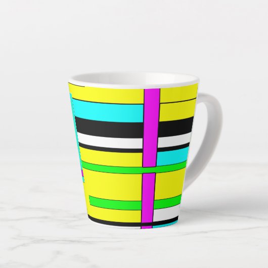 Tasse Latte Bright abstract (Angle droit)