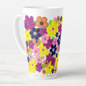 Tasse Latte Bright Abstrait Flower Art (Angle gauche)