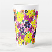 Tasse Latte Bright Abstrait Flower Art (Devant)