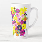 Tasse Latte Bright Abstrait Flower Art (Droite)