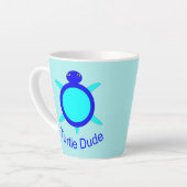 Tasse Latte Bright Blue Turtle Dude (Angle gauche)