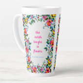 Tasse Latte Bright Floral Laughter Dot Grid Journal (Angle gauche)