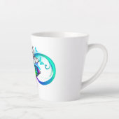 Tasse Latte Bright infinity with rainbow butterfly (Droite)