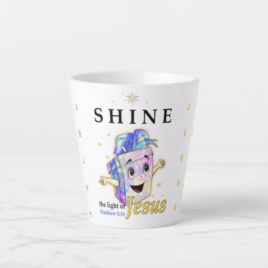 Tasse Latte Brille Jésus (Devant)