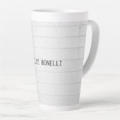 Tasse Latte Briques murales grises Conception Plaque lisible M (Angle droit)