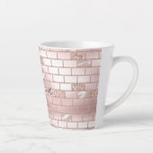 Tasse Latte Briques rose vierge de verre (Droite)