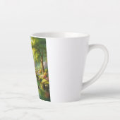 Tasse Latte Brook de printemps avec canards/fleurs (Droite)