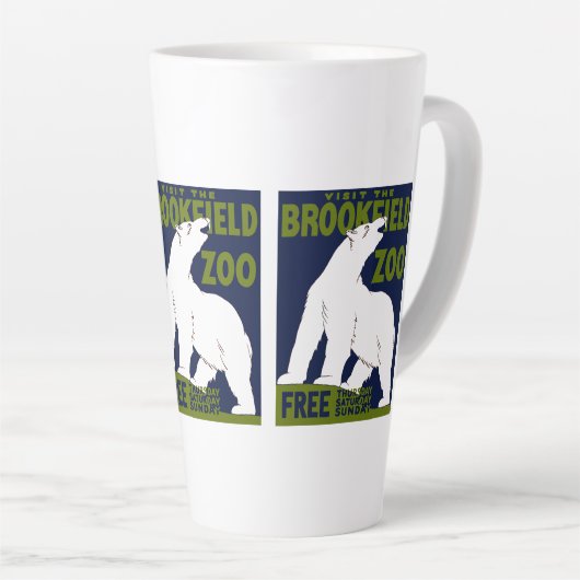 Tasse Latte Brookfield Zoo, Programme d'art fédéral Poster 193 (Angle droit)