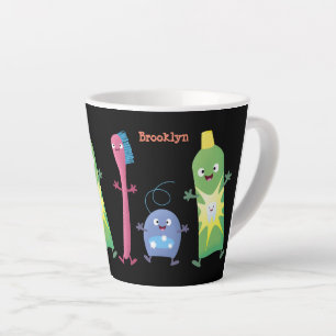 Tasse Latte Brosse à dents mignonne dentifrice dentaire soie d