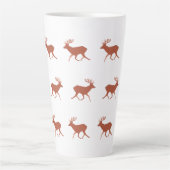 Tasse Latte Brown Deer Walking Festive Motif (Devant)