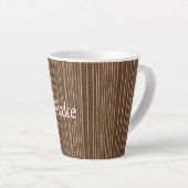 Tasse Latte Brown Gold Stripes Christmas (Angle droit)