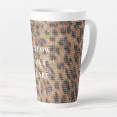 Tasse Latte Brown Leopard Poster de animal Sparkle (Angle droit)