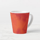 Tasse Latte Brûlé Orange Persimmon Feuilles Abtract Automne (Angle droit)
