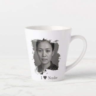 Tasse Latte Brushstroke design for your image and text