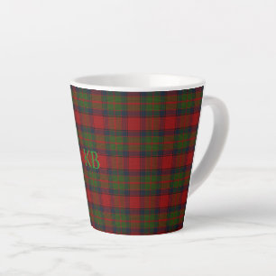 Tasse Latte Buccleuch Official Tartan avec monogramme / nom