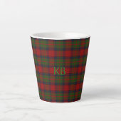 Tasse Latte Buccleuch Official Tartan avec monogramme / nom (Devant)