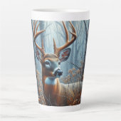 Tasse Latte Buck blanc en forêt (Devant)