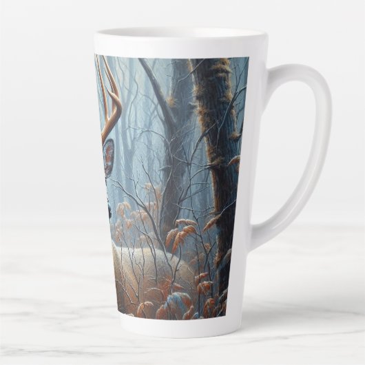 Tasse Latte Buck blanc en forêt (Droite)