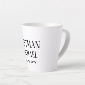 Tasse Latte BUDGET Bestman Groomsman DONS Classique Noir (Angle droit)