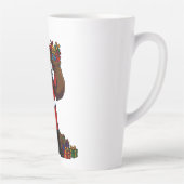 Tasse Latte Buff Santa Peace Sign! Ripped Abs & Funny Christma (Droite)