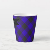 Tasse Latte Buffalo Plaid Royal Blue Check (Devant)