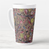 Tasse Latte Bugs de Doodle sur mocha brown (Angle gauche)