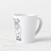 Tasse Latte Bulldog Dog (Angle droit)
