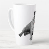 Tasse Latte Bulldog with Playful Red Accents (Angle gauche)