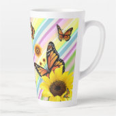 Tasse Latte Bumblebebe à papillon à latte de tournesol (Droite)