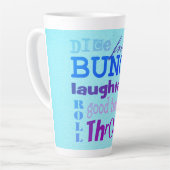 Tasse Latte Bunco Dice Friendship Typography Amusants (Angle gauche)