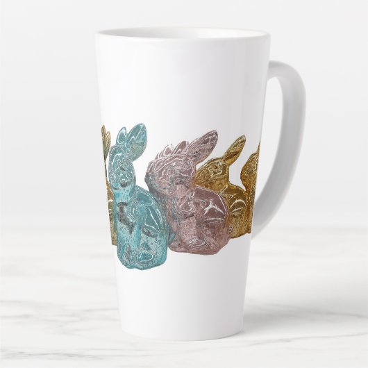 Tasse Latte Bunnies en verre (Angle droit)