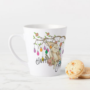 Tasse Latte Bunny célèbre la fête de Pâques
