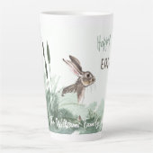 Tasse Latte Bunny de Pâques Hoppy mignon Pastel floral (Devant)
