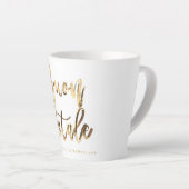 Tasse Latte Buon Natale Faux Gold Script Noël italien (Angle droit)