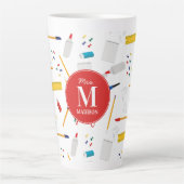Tasse Latte Bureau scolaire et artisanat Fournitures Motif Mon (Devant)