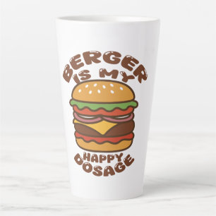 Tasse Latte Burger est mon heureux dosage vintage