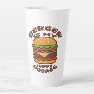 Tasse Latte Burger est mon heureux dosage vintage