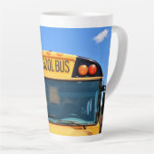 Tasse Latte Bus scolaire avec lumières ambrées et rouges (Angle droit)