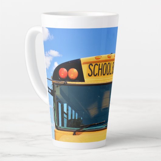 Tasse Latte Bus scolaire avec lumières ambrées et rouges (Angle gauche)
