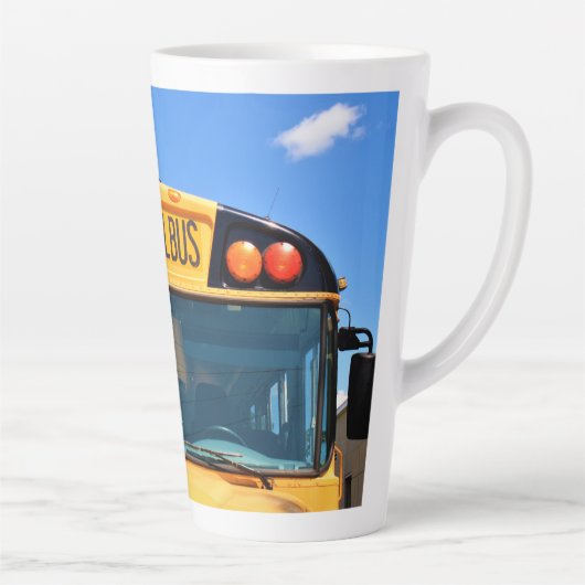 Tasse Latte Bus scolaire avec lumières ambrées et rouges (Droite)