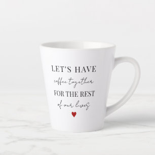 Tasse Latte Buvons du café ensemble Valentines Day