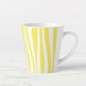 Tasse Latte Cabana Stripe jaune et blanc (Droite)
