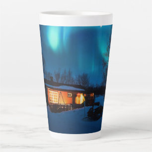 Tasse Latte Cabanes Rustiques de la Forêt & Cabines Cosy Natur