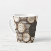 Tasse Latte Cabine de bois Noël (Angle gauche)