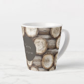 Tasse Latte Cabine de bois Noël (Angle droit)